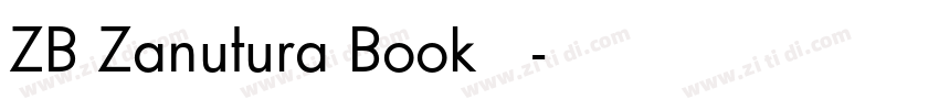 ZB Zanutura Book 粗体字体转换